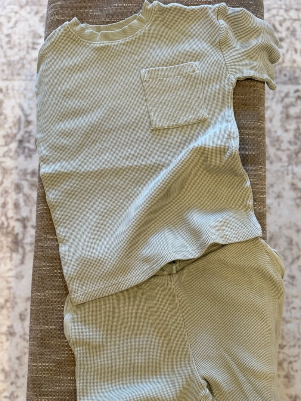 H&M Sage Green Waffle Knit Tee